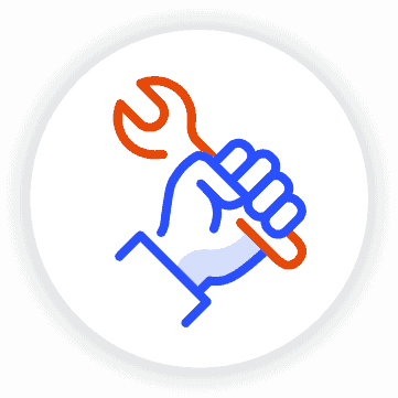Repair wrench icon