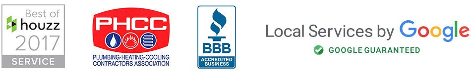 best of houzz service 2017, PHCC, Better Business Bureau Accredited Business, Local Services by Google