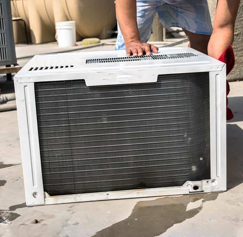 Servicing an air conditioner