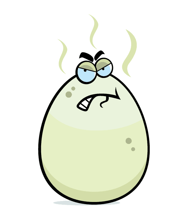 hot water causing a rotten eggs smell?