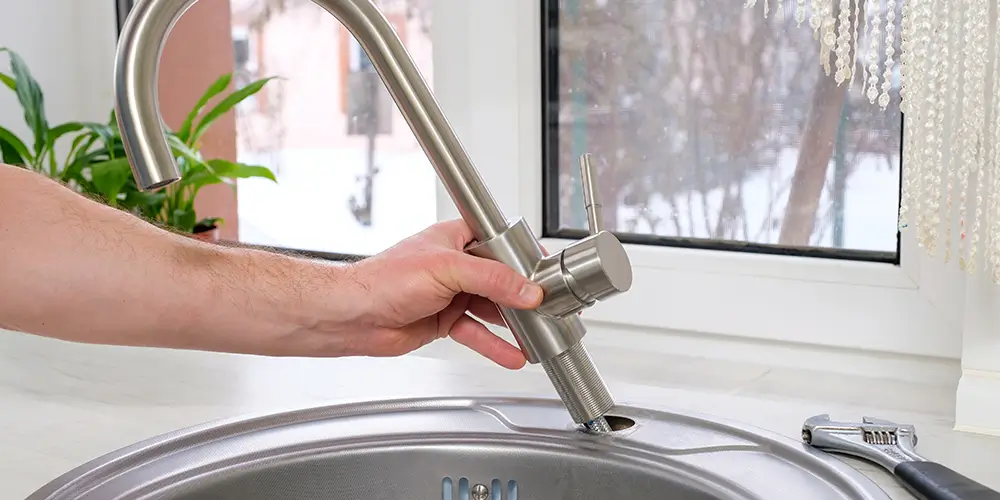 Installing a kitchen faucet