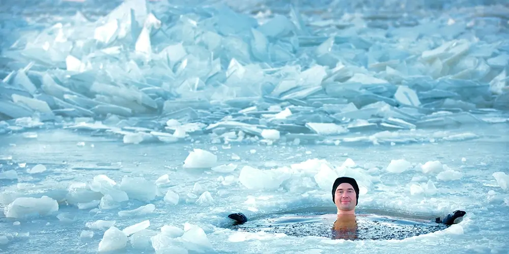An icy dip