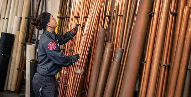 Selecting copper pipes