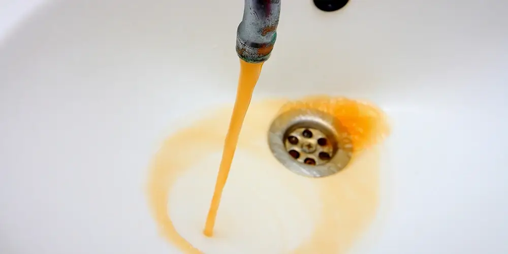 Orange water from the tap