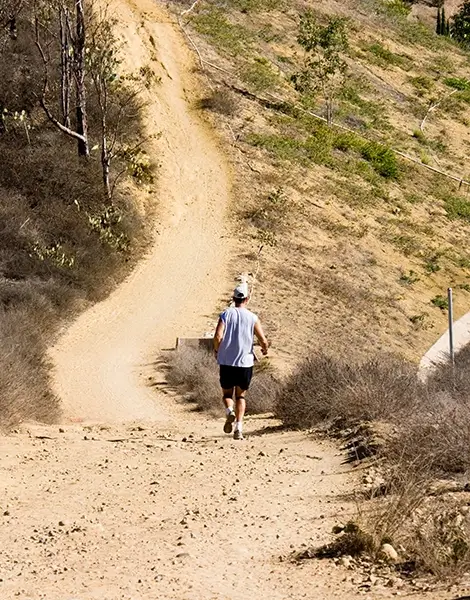 Jogging on One of Tustin's Nature Trails