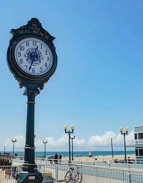 The historical clock of Seal Beach