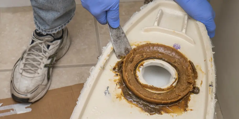 Replacing a toilet wax ring