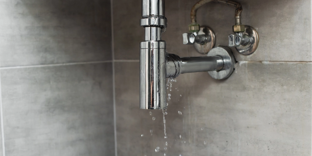 A leaky plumbing fixture