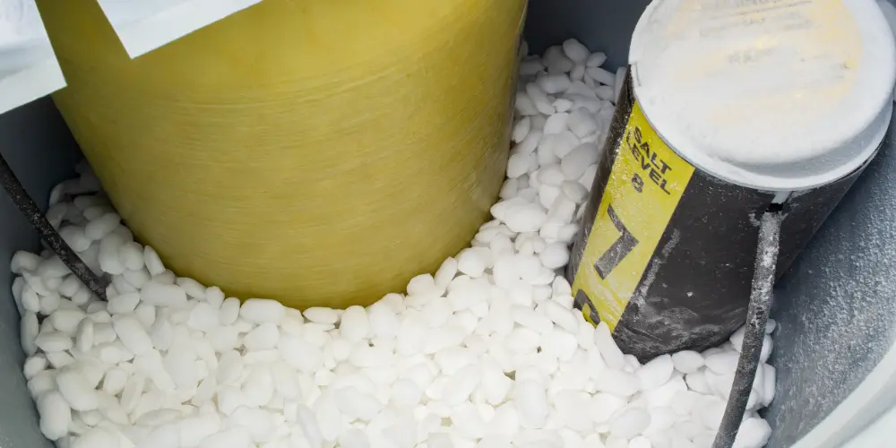 Pellets in a water softener